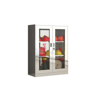 风雷动304不锈钢应急物资柜消防救援器材箱防护用品柜室外微型消防站高1200*宽900*深400(加厚304材质)