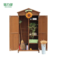 喜力健 防腐木储物柜 D款咖啡色 个