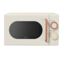 美的(Midea)小滋味系列 微波炉变频家用小型奶油风百搭复古转盘式一级能效微波炉以旧换新低频轻音20L(M2H2)