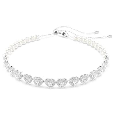 Swarovski闪耀爱心水晶可调节链式项链女浪漫组合时尚饰品