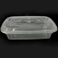 奥德鑫一次性PP餐盒 透明单格快餐盒饭1000ml 单个