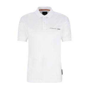 雨果博斯(HUGO BOSS)男士短袖徽标透气舒适休闲T恤 白色 XXL