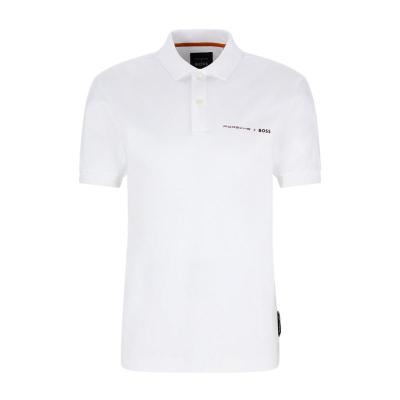 雨果博斯(HUGO BOSS)男士短袖徽标透气舒适休闲T恤