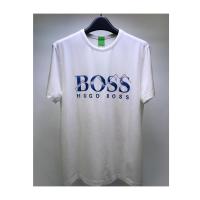 Hugo boss白色短袖圆领男士运动T恤舒适棉氨纶面料设计