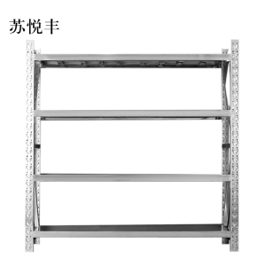 苏悦丰加厚201不锈钢重型货架商用仓库多层置物架多功能储物架1500*500*2000mm