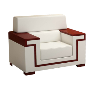 慧采云 办公家具会议沙发皮质贵宾接待会客厅室沙发单人位简约现代 沙发 单人位