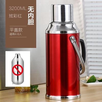 热水瓶家用纯不锈钢保温瓶学生宿舍用暖壶水壶大容量暖瓶开水瓶粉红色3.2升平酒红色3.2升平盖(没内胆)送瓶塞+密封圈