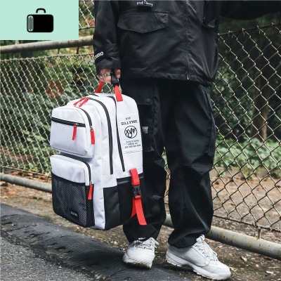 书包女韩版原宿时尚潮流背包初中高中学生大容量百搭旅行双肩包男NEW LAKE