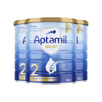爱他美(Aptamil)金装澳洲版 较大婴儿配方奶粉 2段(6-12月) 900g 澳爱金装 新西兰原装进口*3罐装