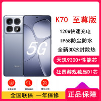 小米Redmi K70 至尊版 冰璃蓝 12GB +256GB 天玑9300+性能芯 IP68防尘防水 新一代1.5K屏 5G手机