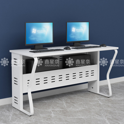 鑫星奈 钢架电脑桌培训桌机房电脑桌学习桌课桌 双人位G款