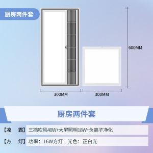 雷士照明凉霸厨房嵌入式二合一空调集成吊顶换气冷霸风扇冷风机