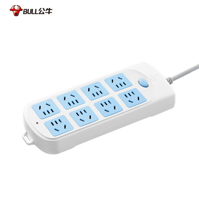 公牛 排插 超功率保护插座/插线板/插排/排插 8位总控全长5米 GN-604 单位:个