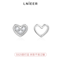 925纯银爱心耳钉女轻奢小众高级感耳环2025新款甜美气质耳饰送女朋友老婆情人节七夕生日礼物