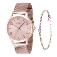 Invicta 女士石英腕表防水米玫瑰金镶钻女款时尚商务石英手表