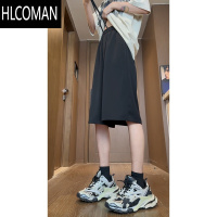HLCOMANcleanfit黑色六分裤男夏季薄款冰丝速干短裤过膝休闲美式篮球裤子