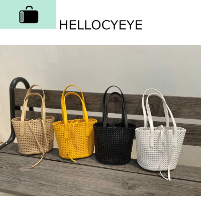 泰国超火的编织包通勤手提包度假镂空单肩包ins风百搭水桶包新款NEW LAKE女斜挎包