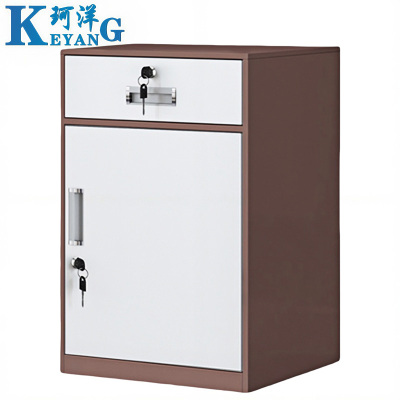 珂洋 钢制床头柜 44cm(咖套白) 台