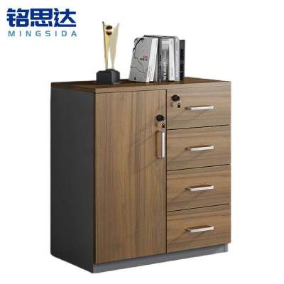 铭思达矮柜胡桃色一门四抽台