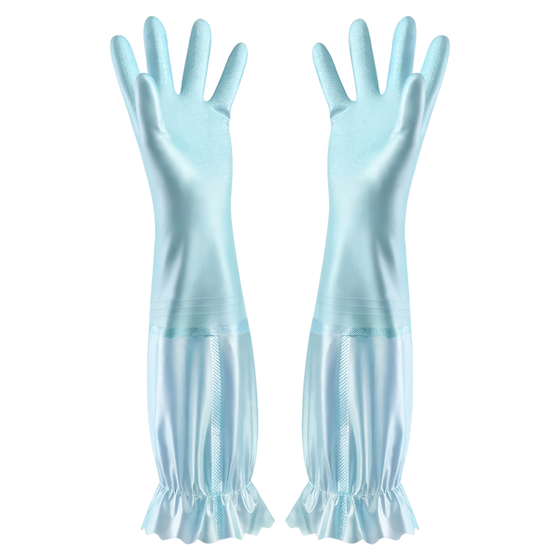 加绒洗碗手套女厨房刷碗耐用型家用家务清洁加厚乳胶洗衣专用橡胶