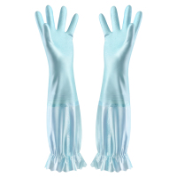 加绒洗碗手套女厨房刷碗耐用型家用家务清洁加厚乳胶洗衣专用橡胶