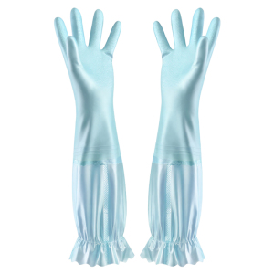 加绒洗碗手套女厨房刷碗耐用型家用家务清洁加厚乳胶洗衣专用橡胶