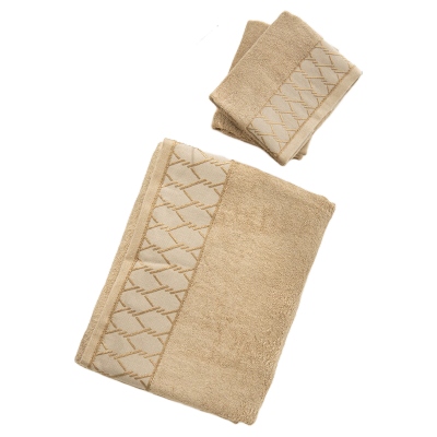 恒源祥含情脉脉竹纤维浴巾-咖三件套 TAL1016