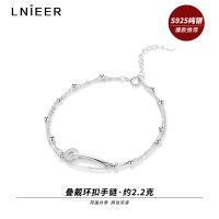 925纯银双层叠戴手链女夏2025新款ins轻奢小众设计感精致手串手镯