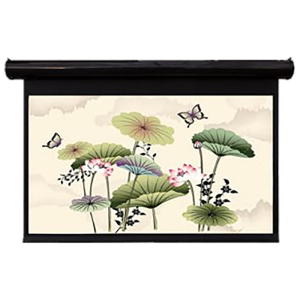 经科JK电动遥控不带拉绳拉线投影幕布N4-FI/1t玻纤灰幕126寸16:10
