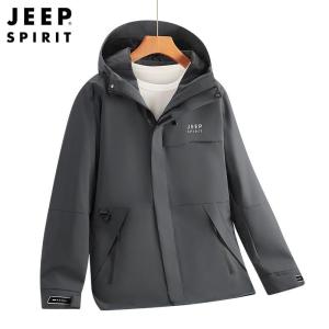 JEEP SPIRIT新款夹克春秋男防水外套宽松透气休闲青年风衣外套男