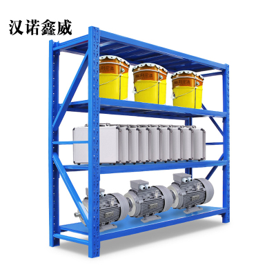 汉诺鑫威仓库仓储货架四层金属五金货架家用中型重型置物架展示架子300KG