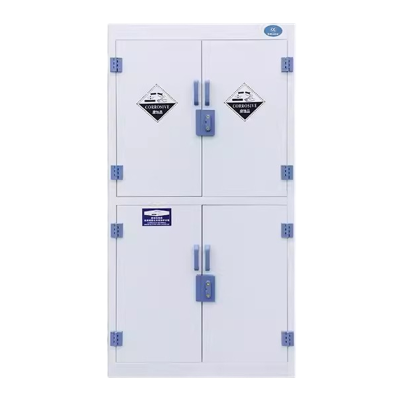 迅迈 四开门+上视下实药品柜 实验室试剂强酸碱储存柜子防腐蚀双锁器皿柜PP酸碱试剂柜
