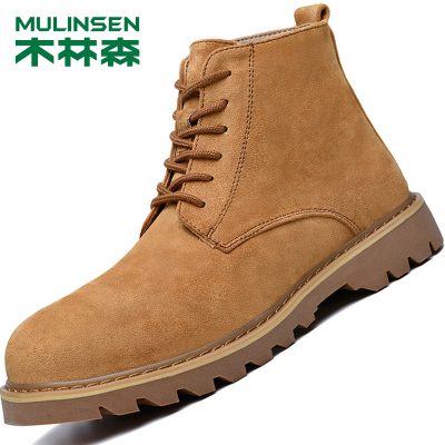 木林森男鞋2020秋季新款马丁靴潮流时尚英伦风韩版工装靴沙漠短靴