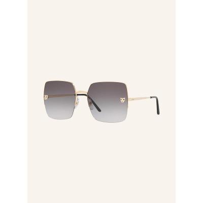 卡地亚(Cartier)方形复古猫眼女士太阳镜带品牌标识防光眼镜盒法 59_-_GOLD/_GRAY_OMBRE