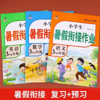 (3本)暑假衔接语文+数学+英语 小学三年级 [正版]一二三四五六年级下册语文数学英语人教版暑假作业小升初暑假衔接作业1