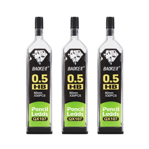 宝克(BAOKE)QX-107 HB/0.5mm自动铅笔芯 学生考试练习铅芯 30支/瓶 12瓶