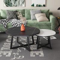 茶几简约圆形桌子客厅小户型家用现代轻奢2020新款沙发边岩板茶几