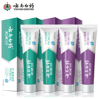 云南白药牙膏金口健益优清新组合装4支共580g清新口气