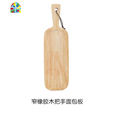 日式橡胶木砧板水果板面包板点心盘蛋糕盘木托盘烘焙用具 FENGHOU 大号橡胶木面包板