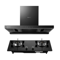 百得(BEST)华帝股份烟灶套装JDC03+AQ11 24m³小金刚三腔吸油烟机三腔三吸 直吸速排5.0kW大火力液化气