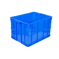 翌嘉YJ4120573 蓝色塑料周转箱大号工业胶箱 665*490*410