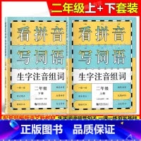 看拼音写词语 2年级上下册 [正版]小学一二三四五年级上下册新编同步默写训练看拼音写词语生字注音组词阅读理解语文识字卡看
