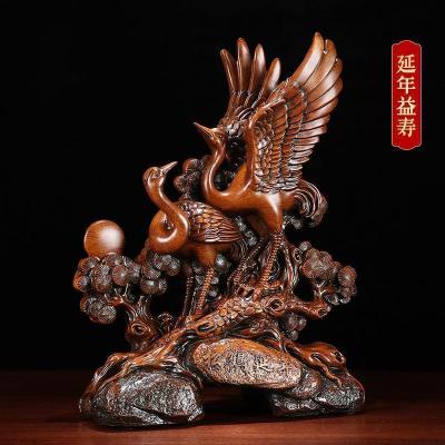 家柏饰(CORATED)松鹤延年摆件送爷爷奶奶八十大寿生日创意祝寿摆件工艺品