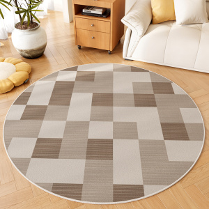 现代简约圆形地毯卧室转椅地垫客厅沙发茶几防滑吊床脚垫2556