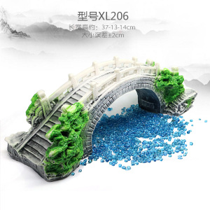 鱼缸水族箱造景装饰品摆件拱形工艺品鱼缸假山亭子石造景小