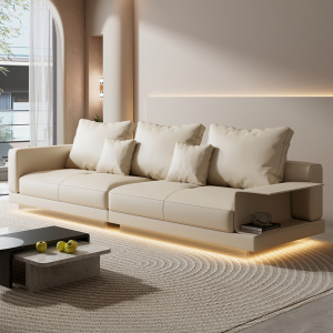 欧梵森 意式极简康纳利悬浮沙发客厅小户型高端直排2022新款带灯科技布沙发客厅家具网红悬浮沙发