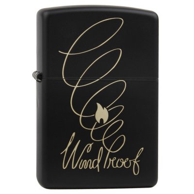 美国ZIPPO打火机芝宝黑哑漆激光刻24481博物馆之防风印记男士礼品防风印记