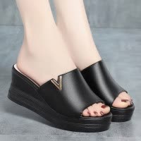 2026新款拖鞋女夏季防水台厚底坡跟凉拖鞋女鱼嘴外穿百搭一字拖鞋