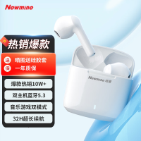 纽曼 X5 蓝牙耳机真无线 半入式音乐耳麦 蓝牙5.3游戏低延迟通用安卓小米华为运动跑步长续