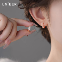 925纯银玫瑰金耳扣耳圈女镶钻2025年新款耳钉高级感小众耳饰送女朋友老婆情人节七夕生日礼物